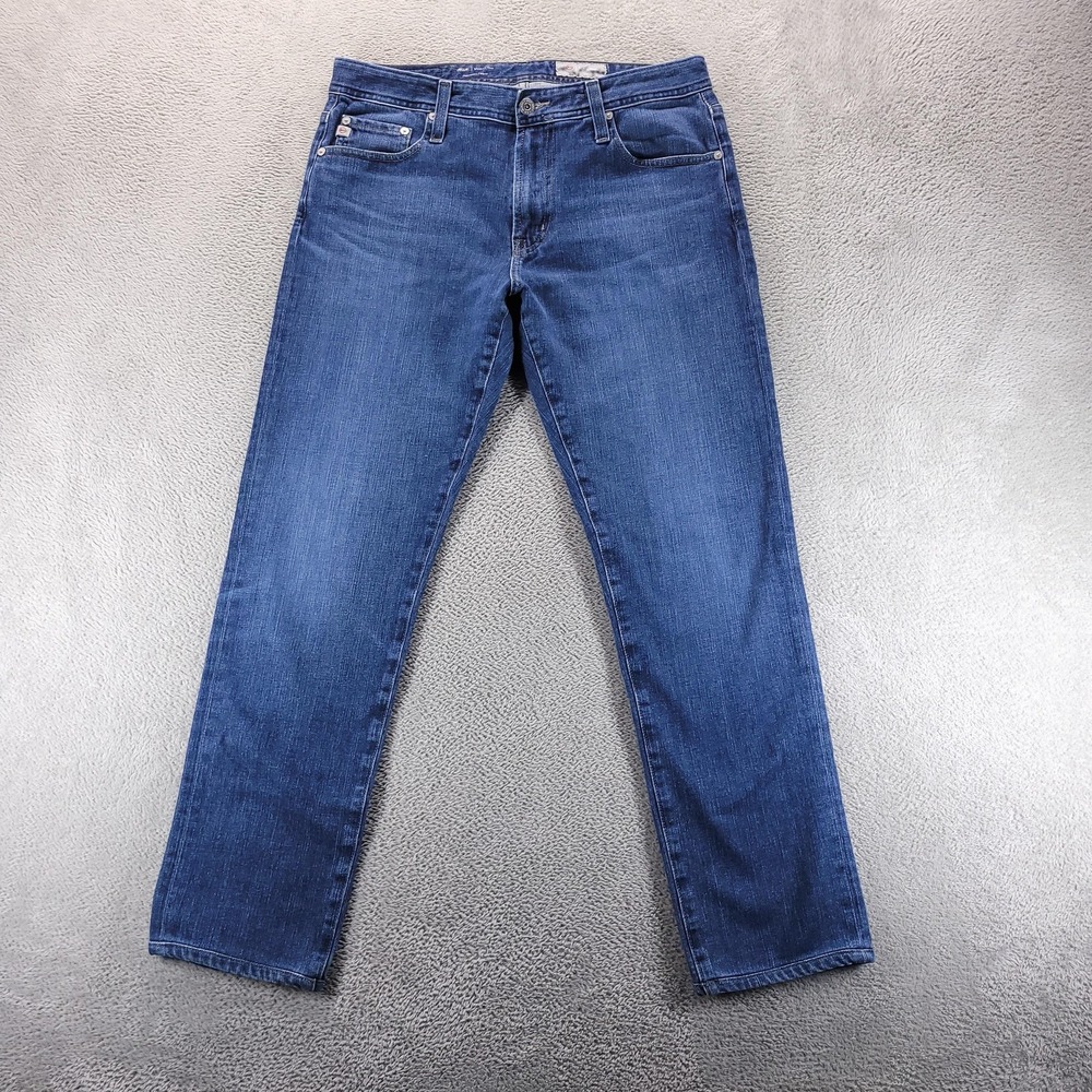 AG Jeans Mens 33x29 Blue The Tellis Modern Slim Medium Wash Stretch Denim 360